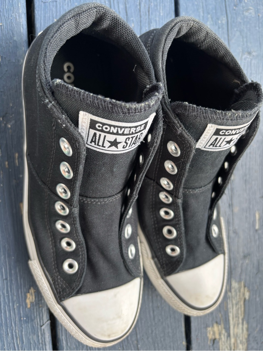 Converse Black Canvas Slip-On Low-Top Sneakers